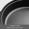 33cm Cast Iron Cooking Pot Wok Nonstick Frying Pan Restaurant Kitchen Skillet Camping Cooker