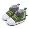 D2399 High Top Canvas Cartoon Dinosaur Small Wave Shoes Cloth Soles Walking Shoes, Size: 12cm(Grey)