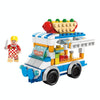 LELE BROTHER Children Assembling Mini City Street Scene Building Blocks, Style: 8613-5 Hot Dog Bread Car