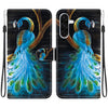 For Samsung Galaxy A26 5G Crystal Texture Colored Drawing Leather Phone Case(Peacock)