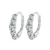 S925 Sterling Silver Platinum Plated Moissanite Women Earrings(MSE045)