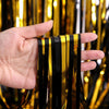 Black And Gold Rain Curtain Festival Party Decoration Props, Size: 1x2M