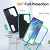 For Samsung Galaxy S25 Ultra 5G Rugged PC Hybrid Silicone Phone Case with Holder(Dark Blue+Light Green)