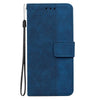 For Realme 13+ Global Geometric Embossed Leather Phone Case(Blue)