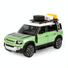 Simulation 1:24 7 Open Doors Alloy Off-Road SUV Car Sound Light Model Children Toy Ornament(Green)