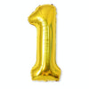 2 PCS 40 Inch Aluminium Foil Number Balloons Birthday Wedding Engagement Party Decor Kids Ball Supplies(1-Gold)