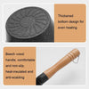 Medical Stone Deepened Mini Gas Special Oil Pan Butter Melting Soup Pot with Diversion Port(Black)