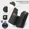 For Samsung Galaxy S24 FE 5G Double Flap Zipper RFID Leather Phone Case with Short Lanyard(Black)