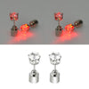 1 Pair Fashion LED Earrings Glowing Light Up Diamond Earring Stud(Red)