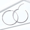 Sterling Silver Exaggerated Simple Stud Earrings Big Circle Female Earrings