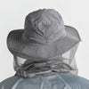 Summer Outdoor Sports Anti-mosquito Net Sun Hat Fisherman Hat, Size:L(Light Gray)