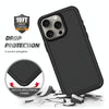 For iPhone 14 Pro Shockproof MagSafe Armor PC Hybrid TPU Phone Case(Black)