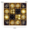 44pcs/set 3-6cm Christmas Ball Painted Pendant Electroplated Ball Ornaments, Color: Red Green White