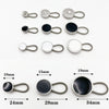 30pcs Jeans Spring Expansion Waist Button Removable Metal Pants Waist Adjustment Button Collar Decoration Button 19mm Black