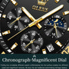 OLEVS 2870 Men Multifunctional Chronograph Three Eyes Waterproof Quartz Watch(Black)