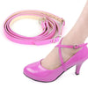 Cross Section High Heels Leather Shoes Anti-Heel Laces(Rose Red)