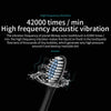 Rechargeable Ultrasonic Soft Bristle Electrical Toothbrushes Flosser 6 Gear With 4 Brushes(Black)