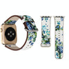 Fashion Pastoralism Style Little Floral Pattern Women Watch Leather Wrist Band For Apple Watch Series 7 41mm / 6&SE&5&4 40mm / 3&2&1 38mm