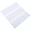 2pcs Round Transparent Keyboard Stickers Russian Key Protector (Black)