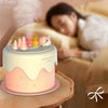 M328 Battery Type Mini Desktop Night Light Cartoon Cake Silent Spray Humidifier(White)