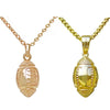 Three-Dimensional Sports Ball Pendant Necklace,Style: Women Rugby 18K Gold