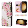 For Samsung Galaxy S25+ 5G Bronzing Painting RFID Leather Phone Case(Rose Flower)
