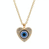 Angel Eyes Pendant Layered Necklace, Model: N2106-9 Love Hot Drill Blue Eyes