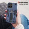 For Honor X8 Shockproof Holder Phone Case(Blue)