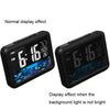 Color Screen Children Electronic Alarm Clock LCD Bedside Alarm Clock(Black Whale)