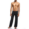 Comfortable Lounge Pants Homme Sleep Bottoms, Size:XXL (Black)