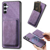For Samsung Galaxy A55 5G Retro Leather Card Bag Magnetic Phone Case(Purple)