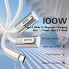 100W 5 Pin MagSafe 2 (T-shaped) to USB-C / Type-C PD Charging Cable, Cable Length: 1.8m
