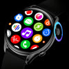 X5 1.32 Inch Round Screen Leather Strap Smart Health Watch Supports Body Temperature Monitoring, ECG Monitoring, Blood Pressure(Black)