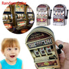 Mini Slot Machine Toy Rotatable Stress Reliever Children Party Jackpot Funny Jokes Play Toy, Random Color