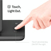 Z5 QI Vertical Magnetic Wireless Charger for Mobile Phones & Apple Watches & AirPods / Xiaomi Redmi AirDots, with Touch Ring Light (White)