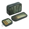 Travel Waterproof Toiletry Bag Portable Transparent Handheld Cosmetic Bag, Style: Olive Green Set