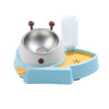 Elevated Cat Bowl Set with Waterer - Blue - Slow Feeder