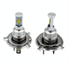 2 PCS H4 72W 1000LM 6000-6500K Super Bright White Light Car Fog LED Bulbs, DC 12-24V (Yellow Light)