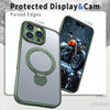 For iPhone 15 Wing Series Gen2 MagSafe Metal Ring Holder Phone Case(Green)