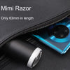 Motorized Men Mini Travel Portable Beard Razor Washable(Black)