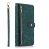 For Samsung Galaxy A22 5G Dream 9-Card Wallet Zipper Bag Leather Phone Case(Green)