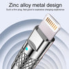 Mech Series 6A 120W USB to 8 Pin Metal Plug Silicone Fast Charging Data Cable, Length: 1.8m(Blue)