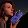 For Samsung Galaxy S24+ 5G Lens Holder MagSafe Phone Case(Purple)