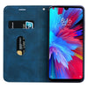 For Xiaomi Redmi Note 7 Frosted Business Magnetic Horizontal Flip PU Leather Case with Holder & Card Slot & Lanyard(Blue)