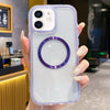 For iPhone 11 3 in 1 Airbag CD Texture MagSafe Phone Case(Taro Purple)
