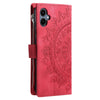 For Samsung Galaxy A06 5G Multi-Card Totem Zipper Leather Phone Case(Red)