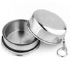 Stainless Steel Camping Folding Cup Traveling Outdoor Camping Hiking Mug Portable Collapsible Cup S 60ML