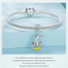 SCC2547 S925 Sterling Silver Cute Upside Down Monkey Pendant Accessories DIY Bracelet Beads