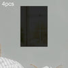 4pcs 20cm x 13cm Right Angle Models Rectangle Acrylic Mirror Stereo Wall Stickers(Black)
