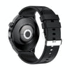 Ochstin 5HK46P 1.36 inch Round Screen Silicone Strap Smart Watch with Bluetooth Call Function(Black+Black)